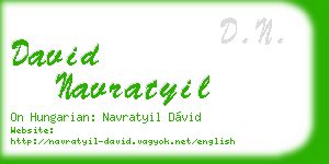 david navratyil business card